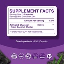 Activated Charcoal Pills Detox & Cleanse - Purifying Coconut Capsules with 1200 mg Per Serving for Bloating Relief - Active Detoxification Supplement for Body & Gut Health - 90 Count - 3 Pack 4