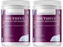 Body Kitchen Youthful Beauty Advanced, Collagen Peptides Powder for Beautiful Hair Skin Nails, Resveratrol and Hyaluronic Acid for Anti-Aging & Antioxidant Support, Grass Fed (Pack of 2) 2
