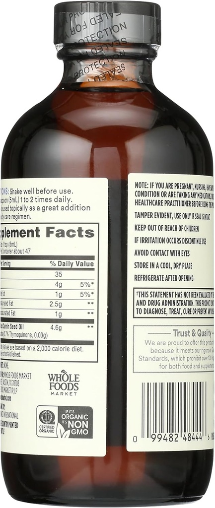 Whole Foods Market, Organic Black Seed Oil, 8 Fl Oz 3