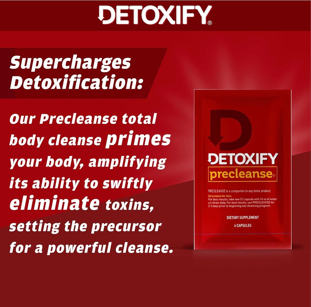 Detoxify Pre Cleanse One Day Detox Capsules with Milk Thistle and Dandelion - Total Body Cleanse for Women and Men 4
