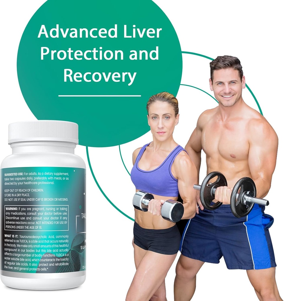 TUDCA 1100mg-Liver Support Supplement for Detox Cleanse, Water-Soluble Bile Salts with Strong Bitter Taste, 60 Vegan Capsules,Non-GMO,Gluten-Free 3