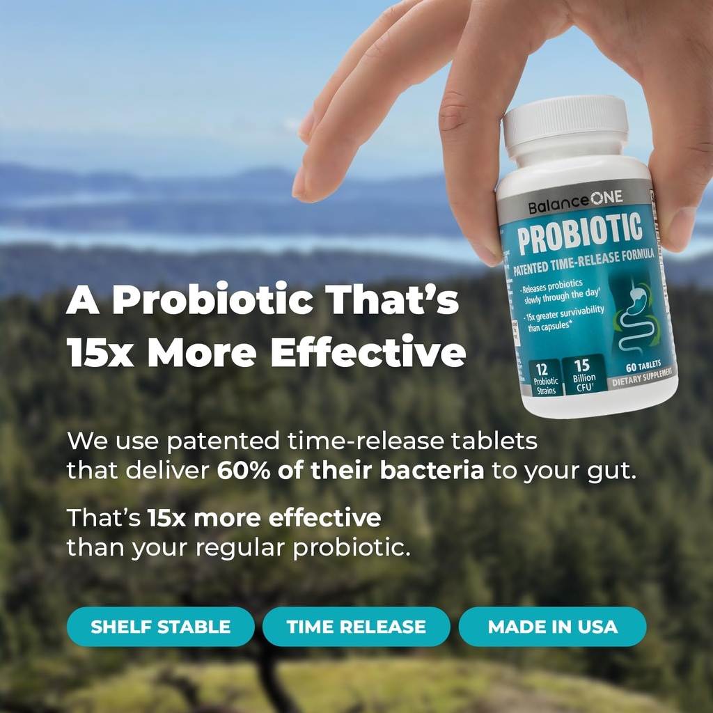 Balance ONE Probiotic & CandAssist Bundle | 15 Billion Time-Release Probiotic | Natural Cleanse with Caprylic Acid, Berberine 5