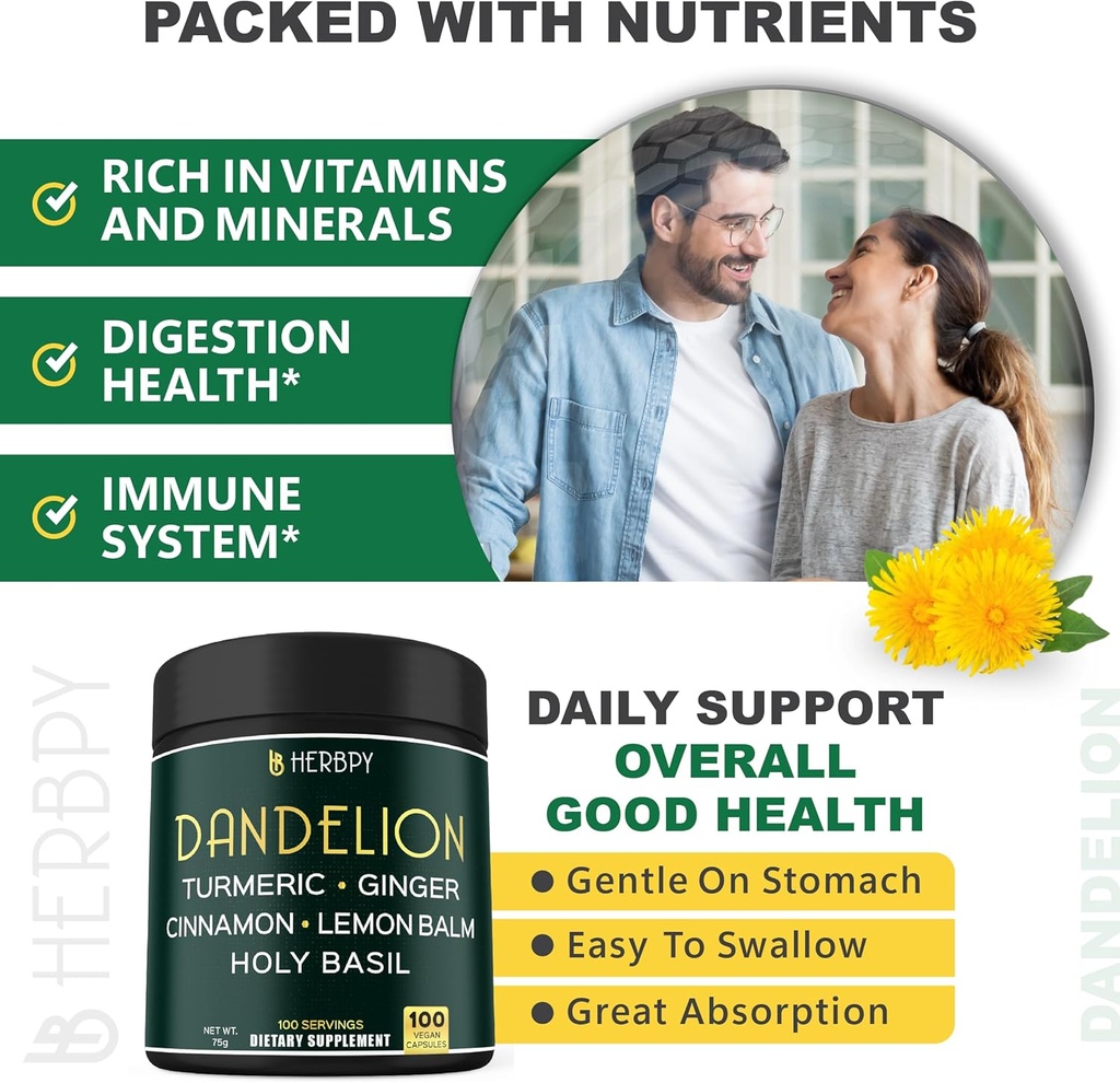 Bundle 6in1 Dandelion Supplement & 6in1 Beet Root Capsules - Support Digestive, Immune and Heart Health 5