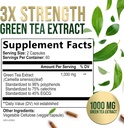 Green Tea Extract Capsules 1000mg 98% Standardized EGCG - 3X Strength for Natural Energy - Heart Support with Polyphenols - Gentle Caffeine - 120 Capsules 3