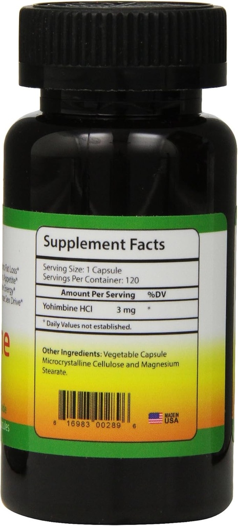 Yohimbine HCl Dietary Supplement, 120 Count 4