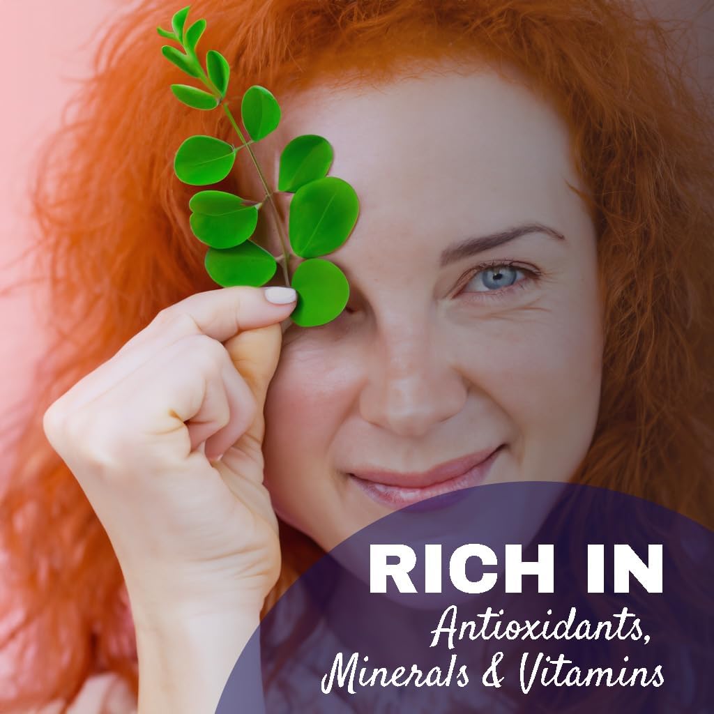 Vitamatic Moringa Capsules 10,000 mg Equivalent Per Serving (from 50:1 Extract 200 mg) - 180 Capsules - Pure Moringa Oleifera Leaf Powder Supplement - Green Superfood - Non-GMO, Made in The USA 5