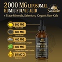 Liquid Liposomal Fulvic Humic Acid Supplement & 5000MG Shilajit Coffee for Focus, Energy 6