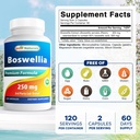 Best Naturals Boswellia Serrata Joint Health 250 mg 120 Capsules - Standardized to 65% Boswellic Acid (120 Count (Pack of 1)) 3