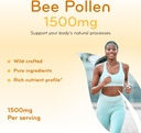 High Strength Bee Pollen Supplement - Natural Superfood Bee Pollen Capsules with Rich Nutrient Profile with Vitamins Minerals and Antioxidants - 1500mg Serving - Made in The US (200 Capsules) 5