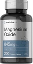 Horbäach Magnesium Oxide | 845 mg | 200 Coated Caplets | Vegetarian, Non-GMO, and Gluten Free Supplement 2
