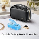 AUVON Weekly Pill Organizer 2 Times a Day with PU Leather Bag, Travel AM PM Pill Box 7 Day with One-Side Large Opening Design for Easy Filling, Portable Pill Case for Vitamins, Medication, Supplements 3