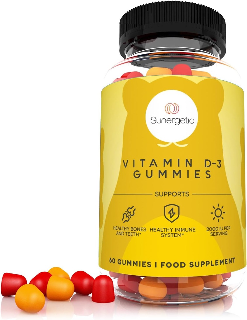 Premium Vitamin D3 Gummies – Powerful Vitamin D Gummies to Support Healthy Bones, Mood & Immune System – 2000 IU of Vitamin D3 per Serving – 60 D3 Gummies 5