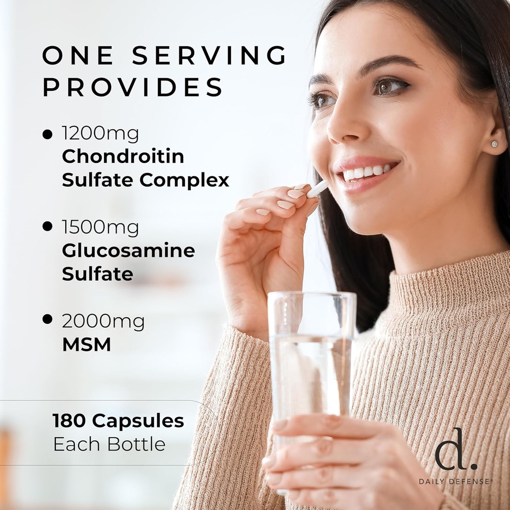 Glucosamine with Chondroitin & MSM Joint Supplement - Joint Support Supplement for Men & Women’s Mobility & Flexibility - 180 Capsules, Youthflex Glucosamine Complex, Made in The USA 5