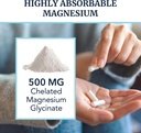 Vitamin D3 K2 and Magnesium Glycinate Supplement | Bone, Heart, and Muscle Support with 5000 IU D3, K2 MK7, and 500mg Magnesium | High Absorption, Immune & Nerve Support | 60 Servings Each 5