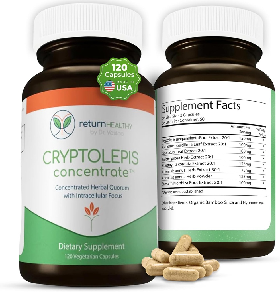 Cryptolepis Concentrate, Immune Support with Cryptolepis Sanguinolenta for Immunity Boost, Concentrated Herbal Supplements, Antioxidant & Health Supplement, 120 Capsules 2