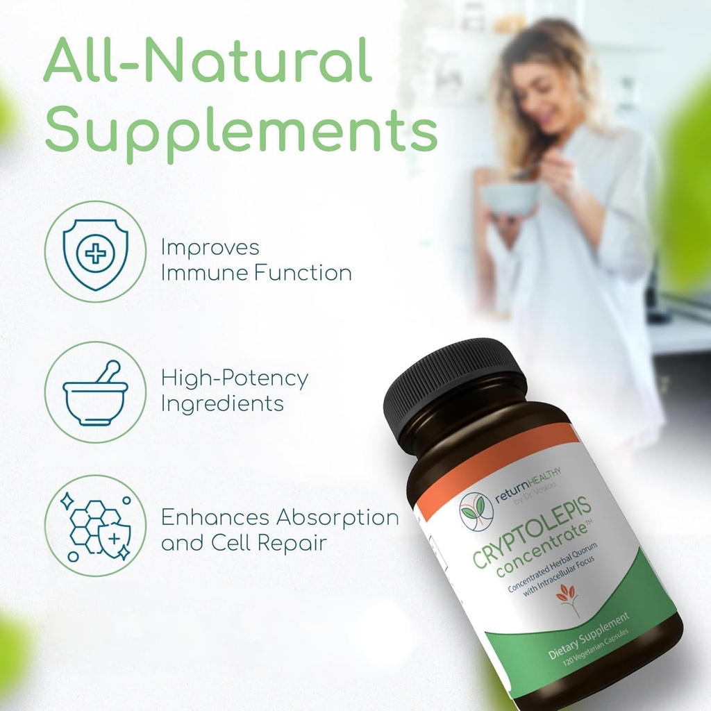 Cryptolepis Concentrate, Immune Support with Cryptolepis Sanguinolenta for Immunity Boost, Concentrated Herbal Supplements, Antioxidant & Health Supplement, 120 Capsules 4