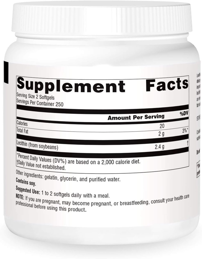 Source Naturals Lecithin 1200 mg, A Natural Emulsifier - 500 Softgels 4