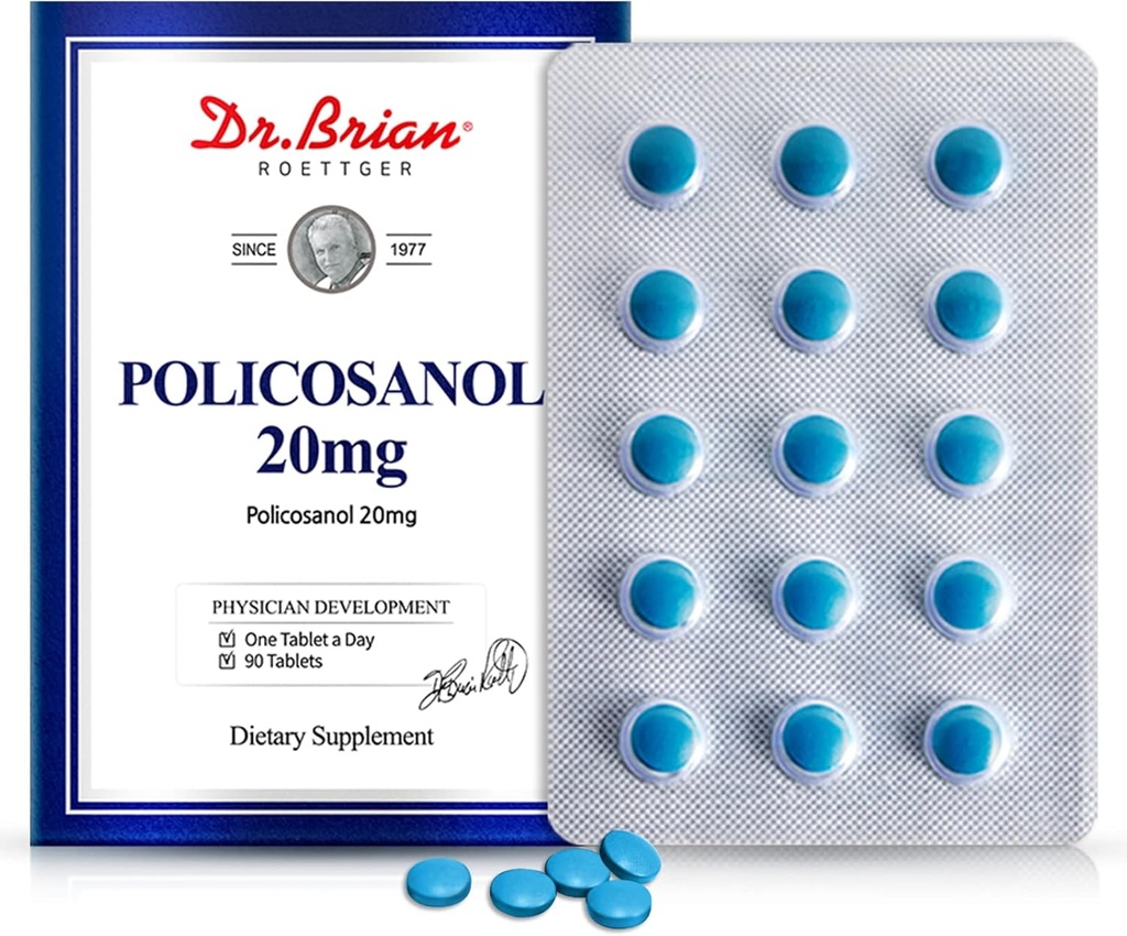 Dr. Brian Policosanol 20mg | 90 Policosanol Tablets for Heart Health Support | Non-GMO, Vegan, Gluten Free, Dairy Free 2