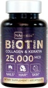 Biotin + Beauty Blend – 25,000 mcg Complex with Collagen, Keratin, MSM – Hair, Skin & Nail Support – Gluten-Free – GMP, ISO 22000, HACCP Certified – COA Available – 60 Capsules 2