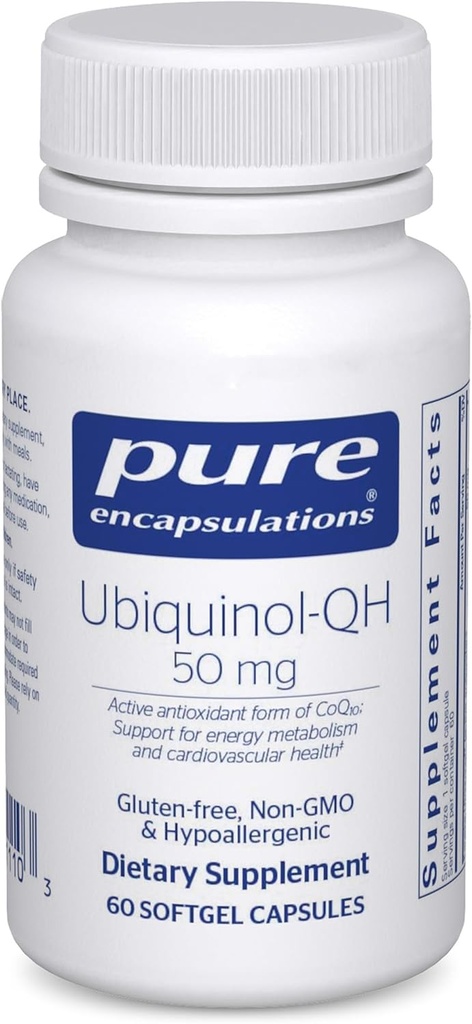 Pure Encapsulations Ubiquinol-QH 50 mg | Active Form of CoQ10 to Support Immune Health, Cellular Energy, and Cardiovascular Health* | 60 Softgel Capsules 2