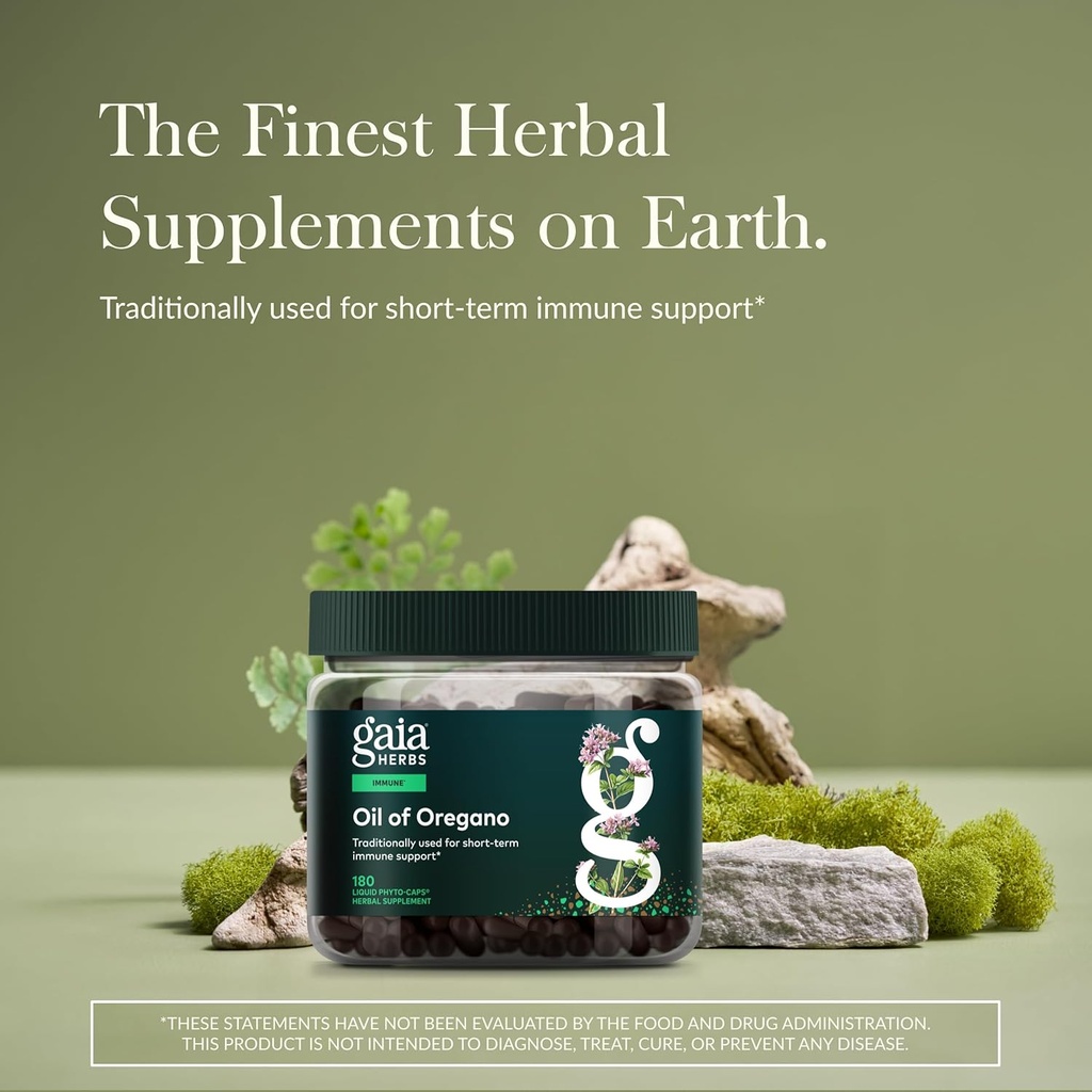 Gaia Herbs Oil of Oregano - Immune & Antioxidant Support Supplement - with Oregano Oil, Carvacrol & Thymol* - 180 Vegan Liquid Phyto-Capsules (90-Day Supply) 3