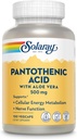 SOLARAY Pantothenic Acid 500mg - Vitamin B 5 for Coenzyme-A Production and Energy Metabolism, Hair, Skin, and Nails Support - Vegan, Lab Verified, 60-Day Guarantee - 100 Servings, 100 VegCaps 2