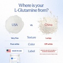 Essential Stacks Gut L-Glutamine Powder - Exclusively Made in USA - Pure L Glutamine Powder for Gut Health (100 Servings, Unflavored) 6