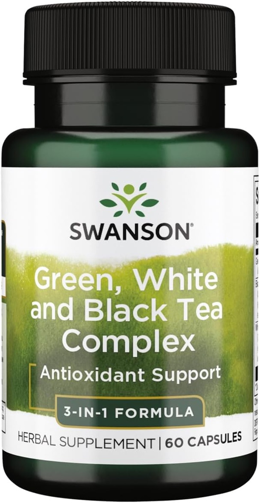 Swanson Green White & Black Tea Complex 200/200/200 Milligrams 60 Capsules 2