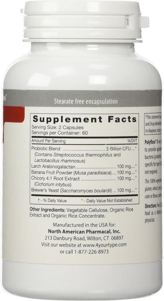 D'Adamo Personalized Nutrition Polyflora O, 120 Count 3