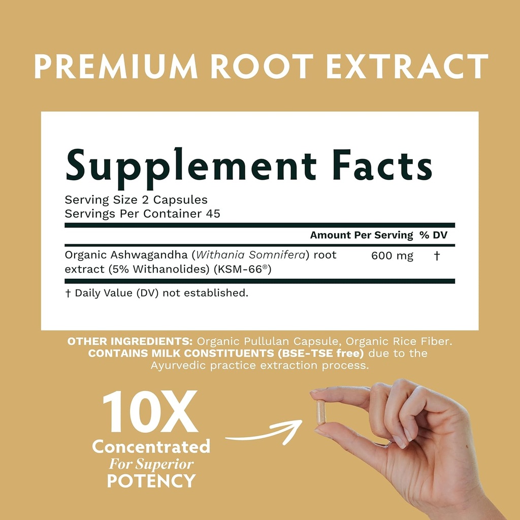 TRIBE ORGANICS Balance Duo - KSM-66 Ashwagandha 120ct + Turmeric Curcumin C3 Complex 120ct 5