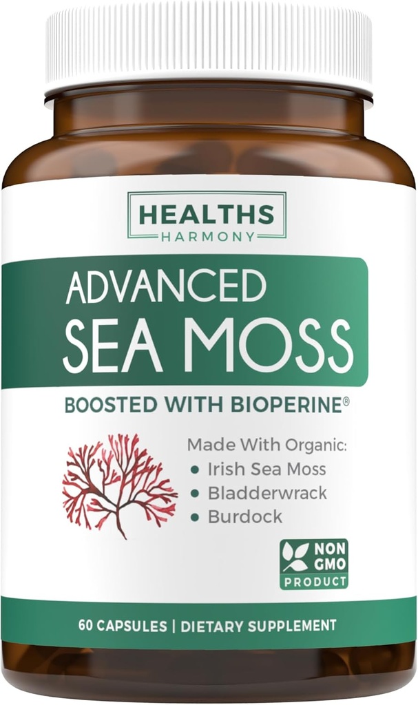 Bundle of Gut Complex & Irish Sea Moss - Inner Thrive Combo - Gut Complex with Caprylic Acid & Irish Sea Moss Capsules - Raw Vegan Supplement with BioPerine (Non-GMO & Organic) - 60 Capsules 4