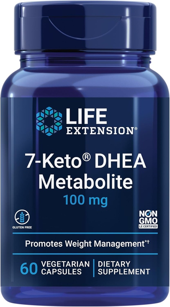 Life Extension 7-Keto DHEA Metabolite – Crank Up Your Fat-Burning Furnace – Non-GMO – Gluten-Free – 100 Mg – 60 Vegetarian Capsules 2