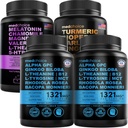 MEDCHOICE Sleep Melatonin (90ct), Turmeric & Ginger (120ct), and Nootropic Brain (120ct) Supplement Bundle - Wellness Trio for Brain, Sleep, & Immune Support - Vegan, Non-GMO, Gluten-Free 2