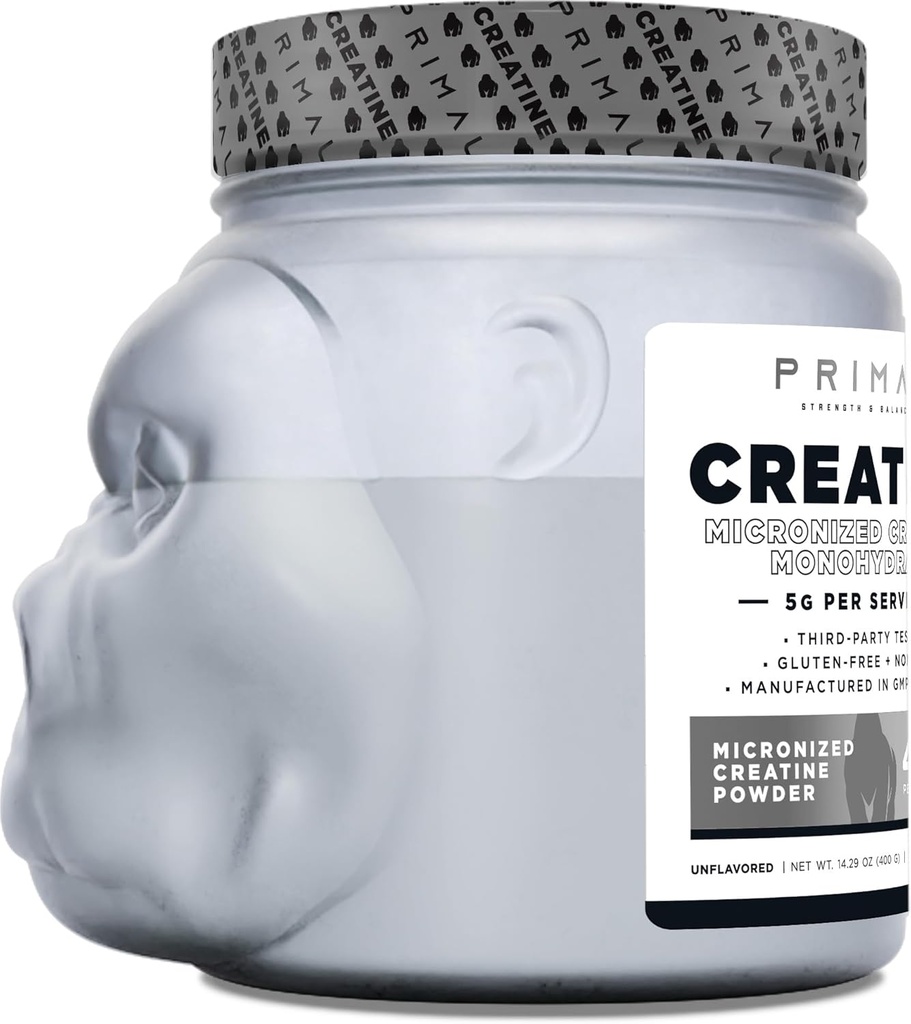 Primal Creatine Monohydrate Powder (400 Grams) | Unflavored Micronized Creatine Muscle Development Supplement for Pre-Workout & Recovery | 5g Creatine Monohydrate per Serving 6