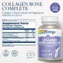 SOLARAY Collagen Bone Complete | Advanced Bone Matrix Formula with Plant Calcium & Magnesium | 30 Servings | 90 VegCaps 4