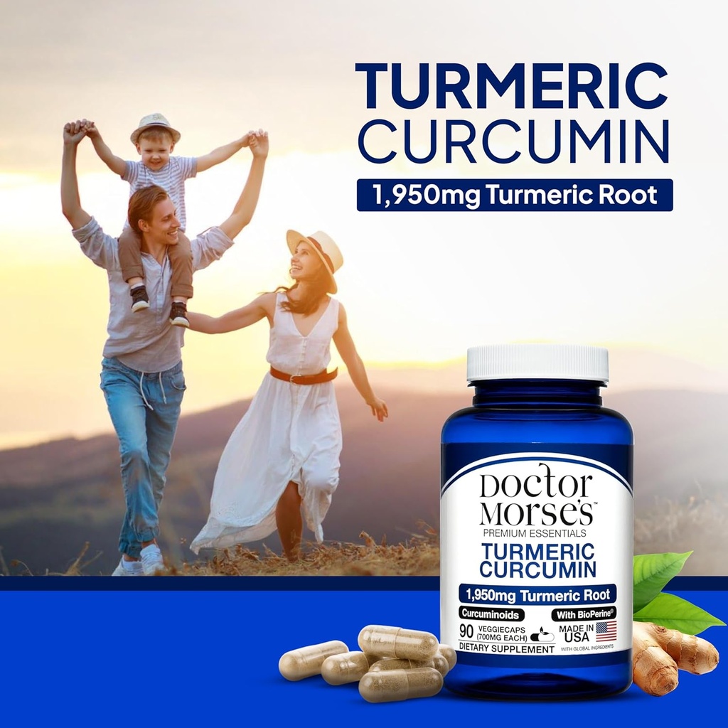 Doctor Morse's Turmeric Curcumin 1950mg & Saw Palmetto 5000mg Bundle - Joint Support, Prostate Health, and Overall Wellness with BioPerine & Potent Extracts, FDA-Registered, NSF-Certified 90 Capsules 3