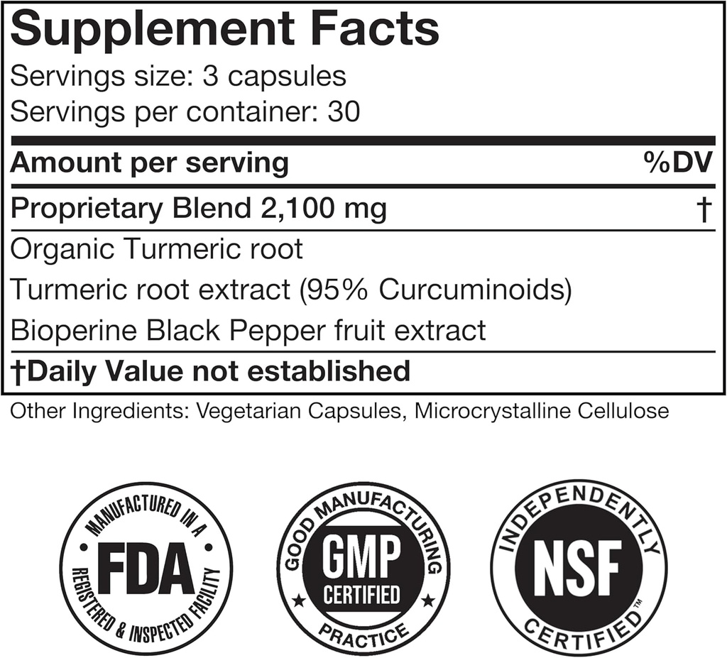 Doctor Morse's Turmeric Curcumin 1950mg & Saw Palmetto 5000mg Bundle - Joint Support, Prostate Health, and Overall Wellness with BioPerine & Potent Extracts, FDA-Registered, NSF-Certified 90 Capsules 6