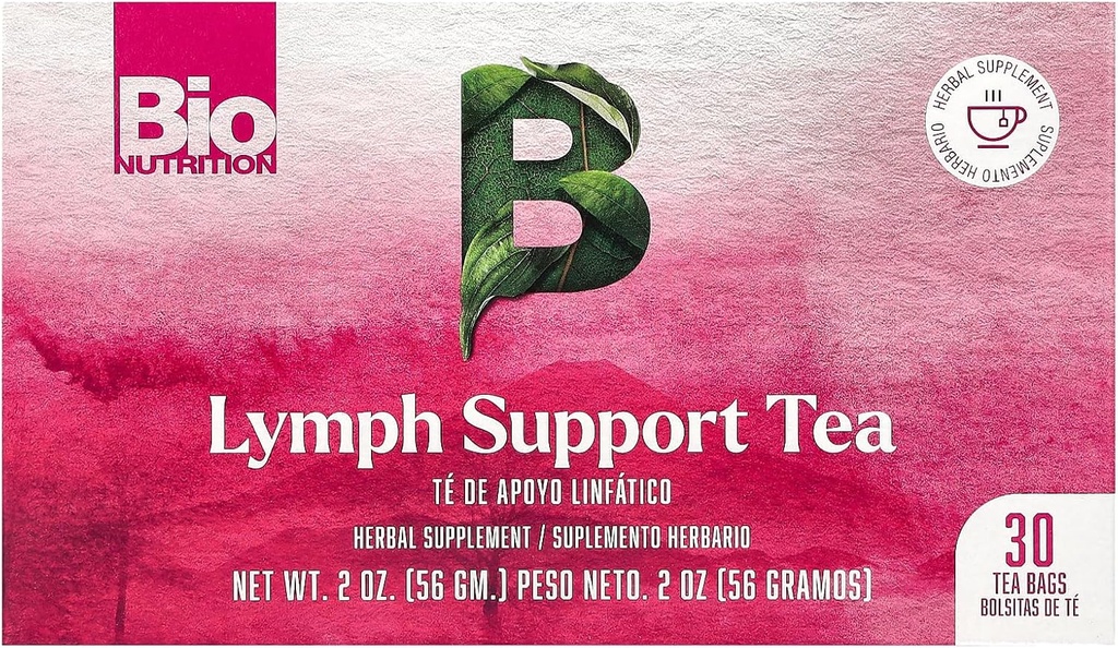 Bio Nutrition Lymph Support Tea, Caffeine Free, 30 Tea Bags, 2 oz (56 g) 2