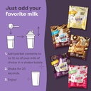 FlavCity Grass Fed Whey Protein Powder - Variety Pack - 25g Protein & 10g Collagen - 5 Single Serve Packets - Made with Organic Reishi & Cordyceps - Gluten Free & No Added Sugars 6