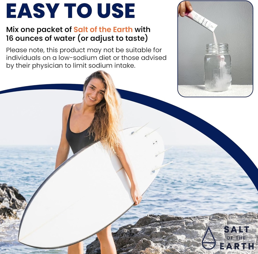 Salt of the Earth Premium Zero-Sugar Electrolyte - Made with Pink Himalayan Salt - Hydration Powder Packets | Premium Ingredients | Keto & Paleo Friendly | 12 Sticks, Orange 4