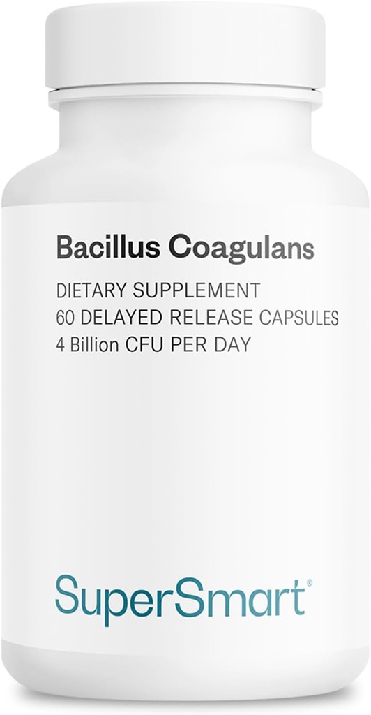 Supersmart Bacillus Coagulans Probiotic 4 Billion CFU per Day (High Absorption) - Lactobacillus Sporogenes Supplement | Non-GMO & Gluten Free - 60 Delayed Release Capsules 2