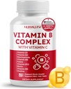 Vitamin B Complex Vitamin B1, B2, 6,9,12 Niacin, with Vitamin C - Support Brain Health, Energy Levels, Skin, Hair, and Nails - Made and Tested in The USA 2