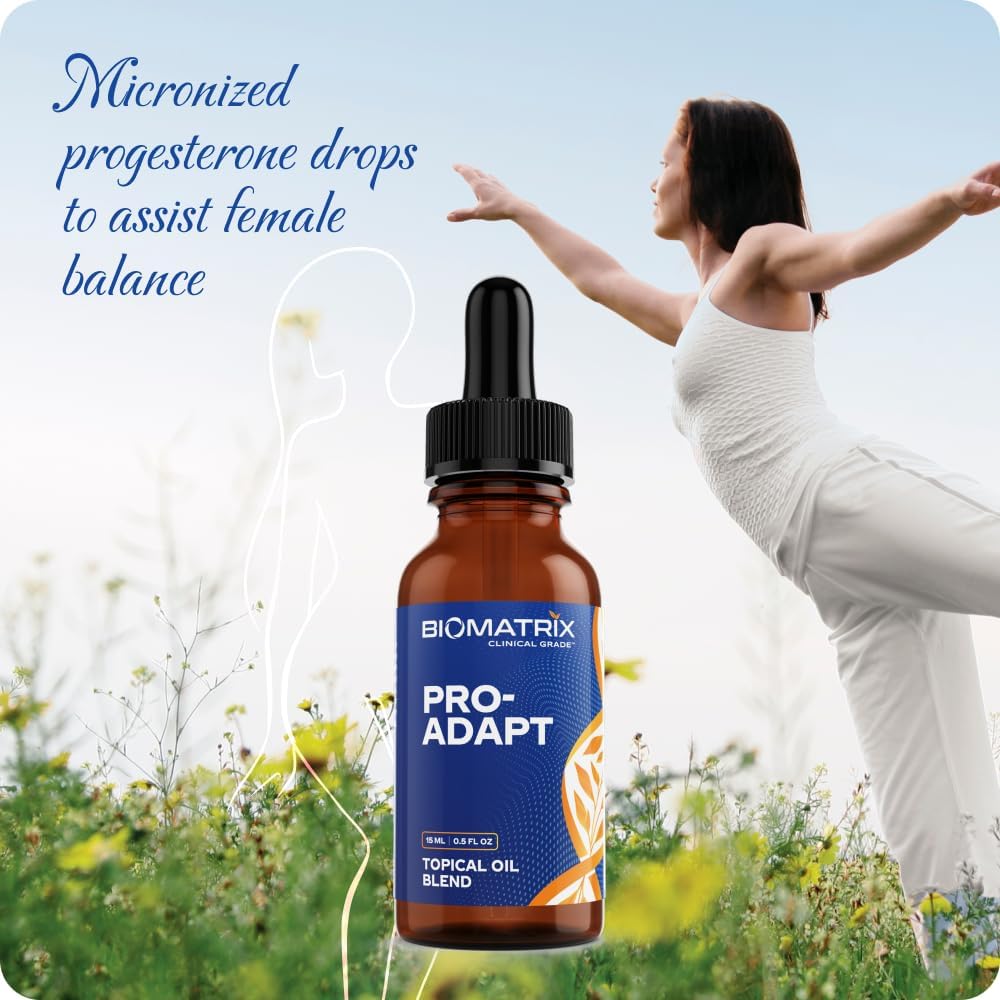 BioMatrix Progesterone, Micronized with Rice Bran Oil and Vitamin E | Bottle is 1/3 Full by Design Pro-Adapt 15 ml | 30-60 Day Supply 6