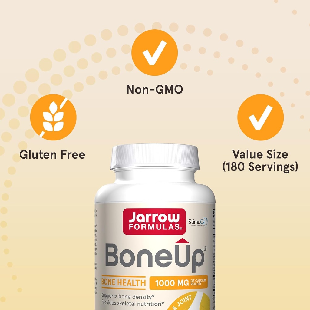 Jarrow Formulas BoneUp for Bone Density - Vitamin D3 and K2, Calcium Support, 240 Capsules, Promotes Skeletal Nutrition, Up to 40 Days Supply 6