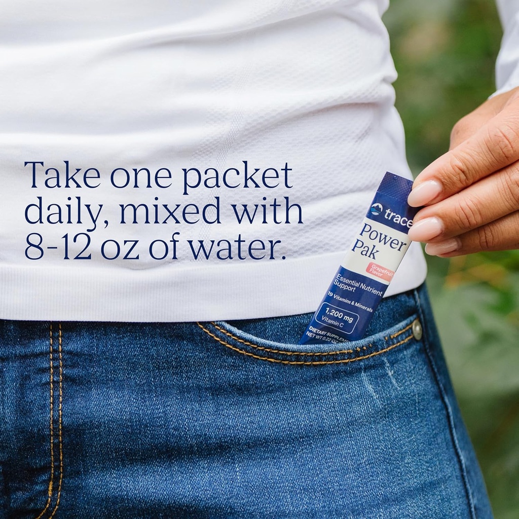 Trace Minerals | Power Pak Electrolyte + Immunity Boost Drink Packets | 1200 mg Vitamin C, Elderberry, Zinc, D3, B6, B12 | Immunity, Hydration, & Energy Support | Fizzy Grapefruit | 30 Packets 5
