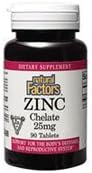 Natural Factors - Zinc Chelate 25mg, Support for Healthy Skin & Immune Function, 90 Tablets 2