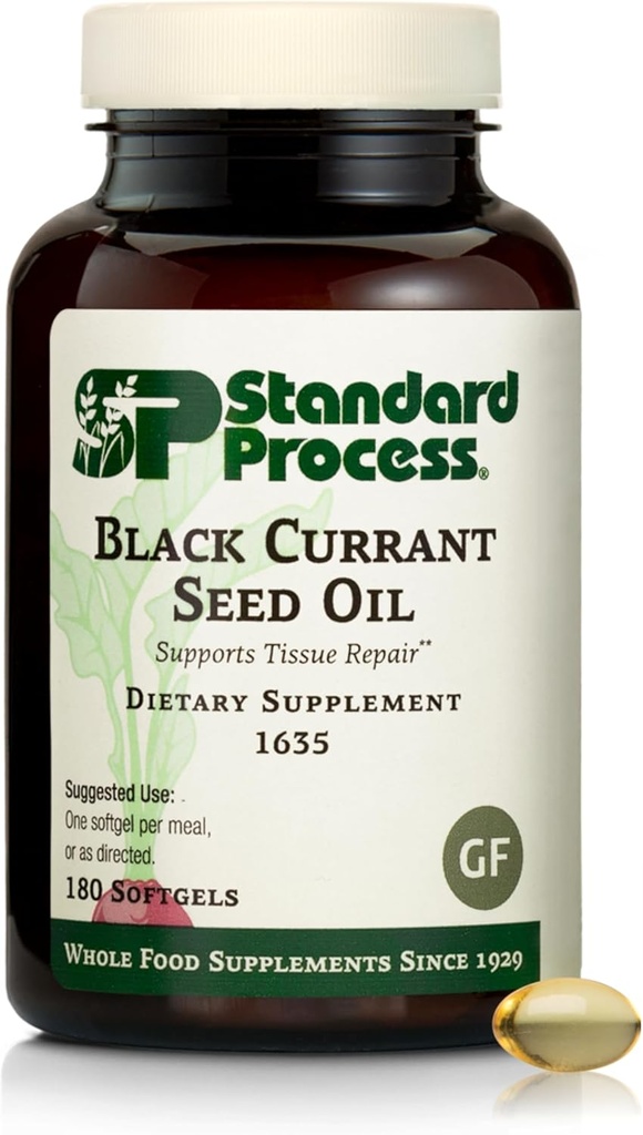 Standard Process Black Currant Seed Oil Dietary Supplement - Gluten-Free Healthy Immune Support - Natural Tissue Care - 180 Softgels 2