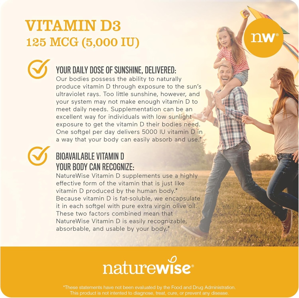 NatureWise Vitamin B Complex 360 Softgels[1-Year Supply] & Vitamin D3 5000iu 360 Count Mini Softgels[1-Year Supply] Bundle 6