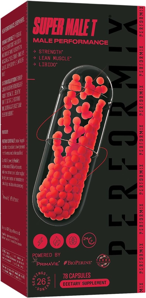 PERFORMIX - Super Male T - Testosterone Booster - Increase Strength & Muscle - Promotes Endurance, Stamina, Libido, Mood & Mental Clarity - Mass Gainer - 26 Servings 2