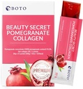 BOTO Beauty Secret Pomegranate Collagen 20g - Korean Beauty Collagen Jelly Stick, Low Molecular Fish Collagen, Pomegranate Flavored - Packs of 15 2